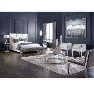 Blair White Leatherette Bed